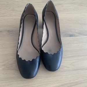 Chloe Lauren Scalloped Block Heel sz 39